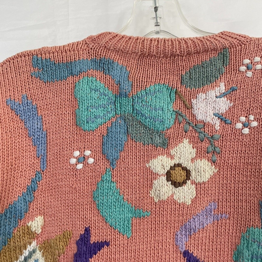 BEREK VINTAGE CAT Cardigan Sweater WOMEN'S SIZE Large Ribbon - Picture 2 of 8